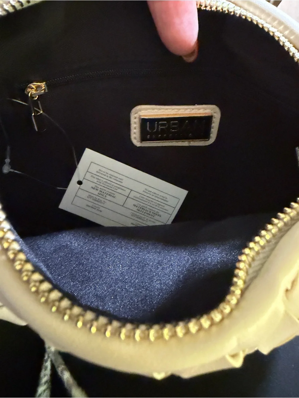 Urban Expressions Tracy Woven Bag Oatmilk Vegan Leather Clutch NWT $80